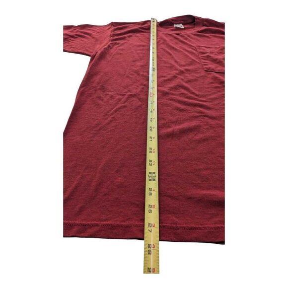 Fruit Of The Loom Golden Blend Vintage Blank Blue Pocket T Shirt Large 42-44 - Picture 6 of 6